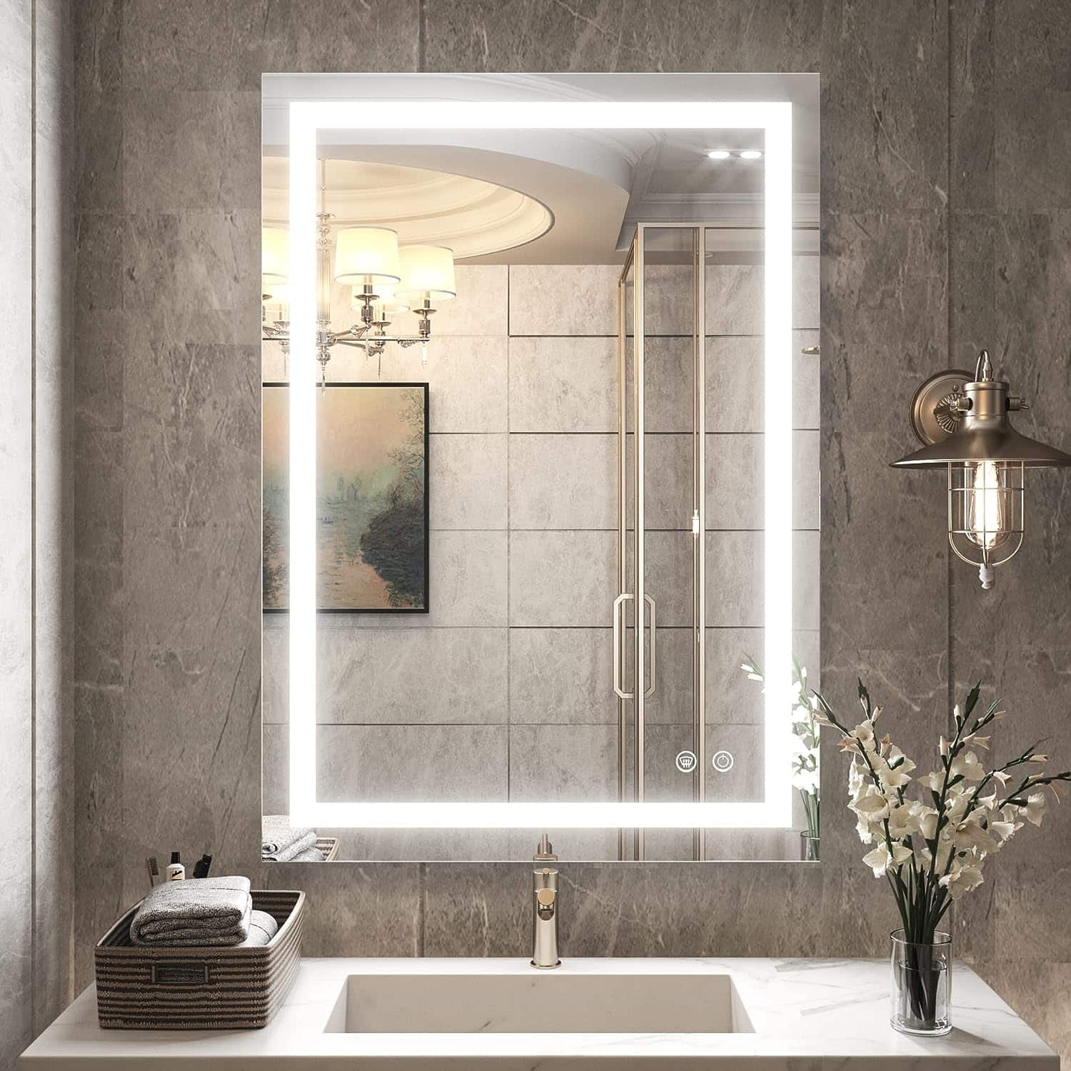 dimmable led bathroom mirror
