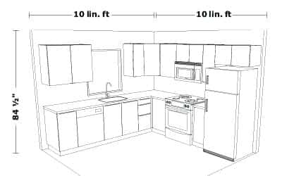 10x10 kitchen layout sample by IKEA UK