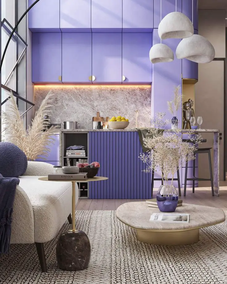 purple interior decor home