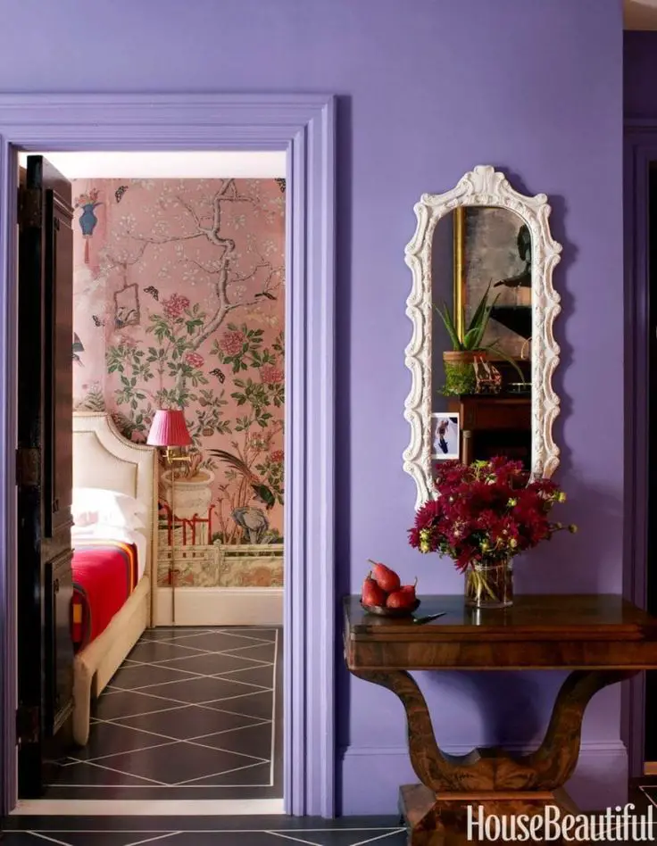 purple home interior