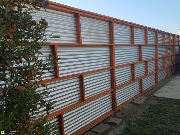 corrugated metal fence