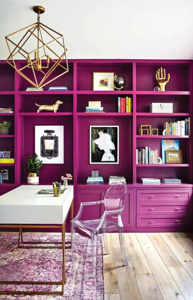 purple shelf