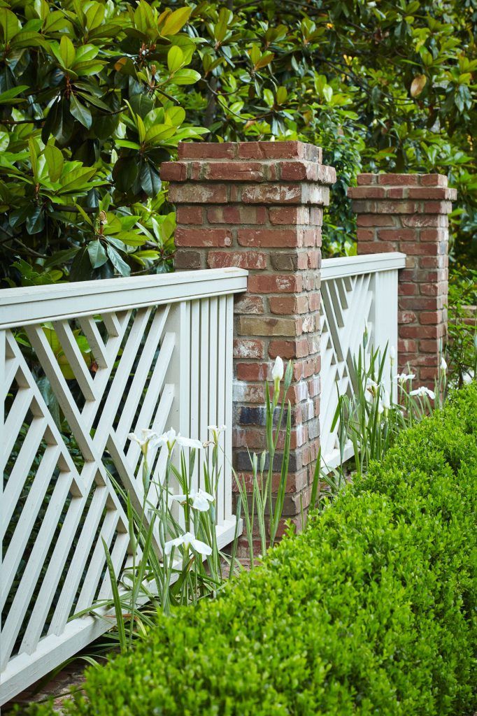 modern brick fence