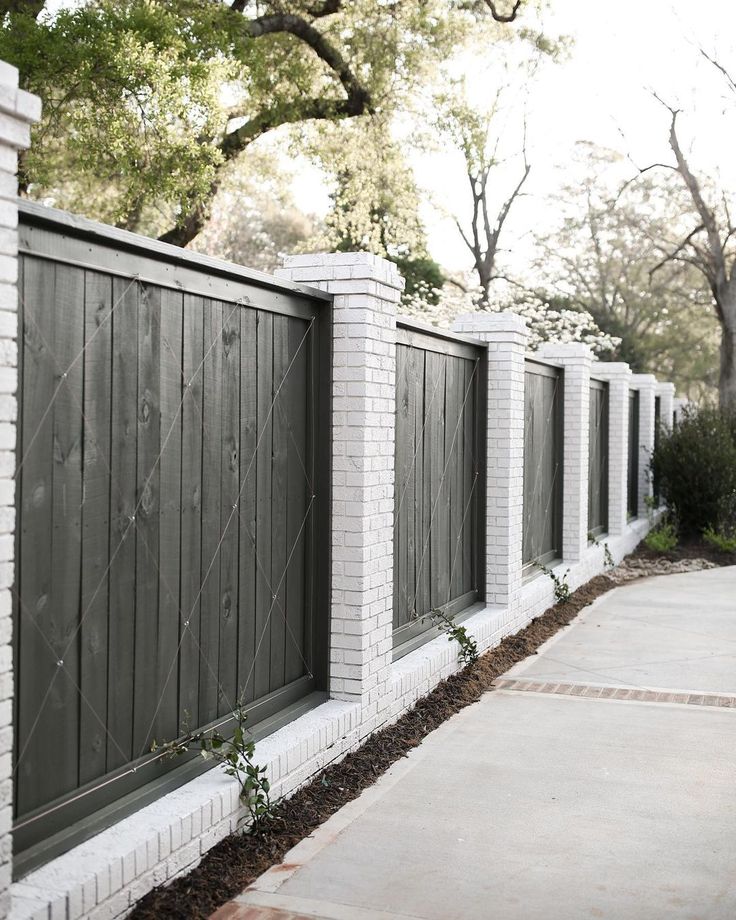 modern brick fence