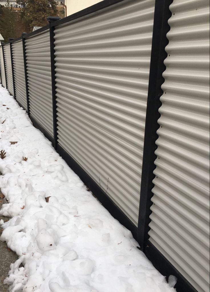 corrugated metal fencing