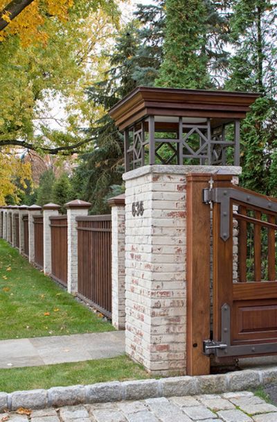 brick wall fence