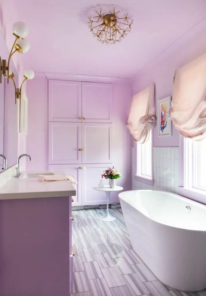 lilac bathroom