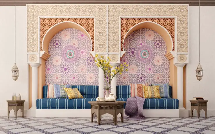living room moroccan interior design
