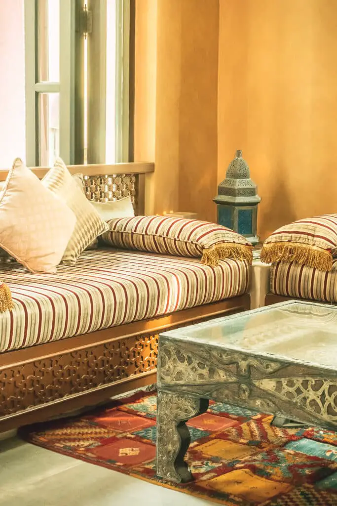 Pillow on sofa decoration interior with morocco style - Vintage Filter