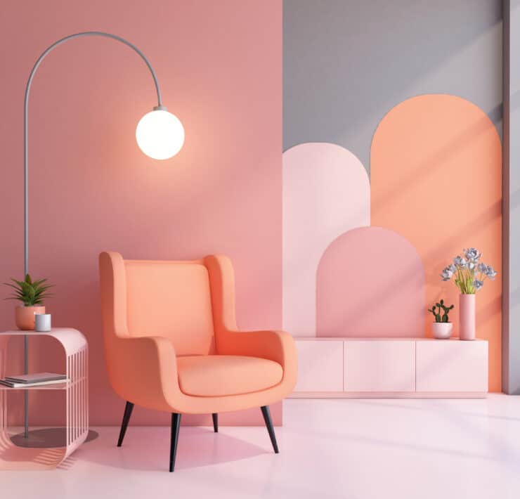 pink interior decor