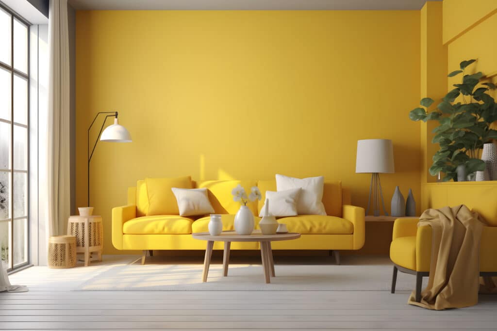 yellow interior design