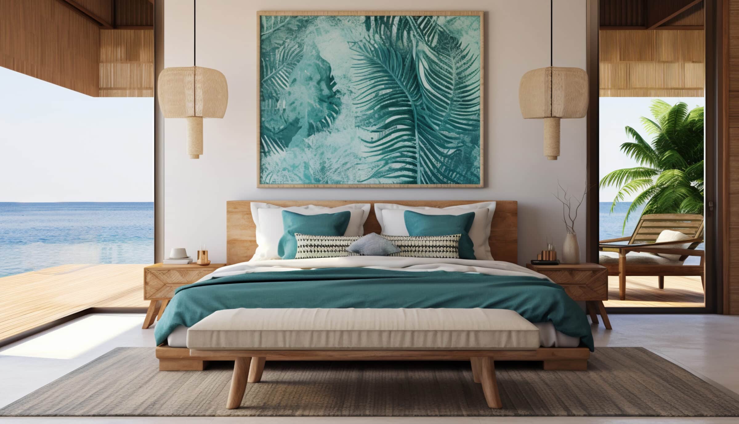 coastal beach theme bedroom decor - bedroom design ideas