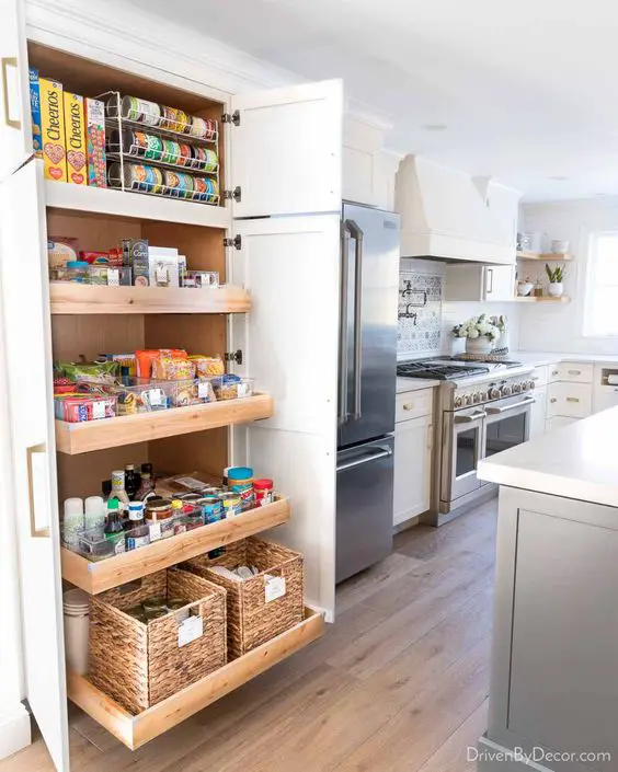 pull out shelves for small pantry