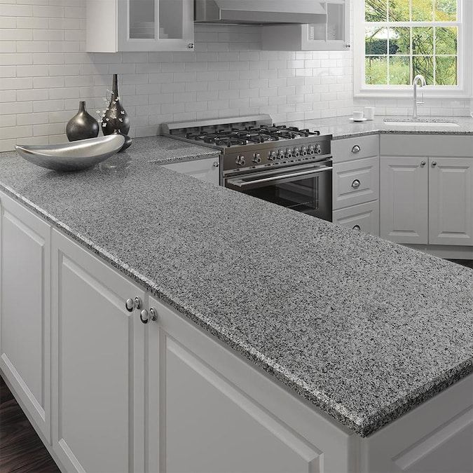 allen + roth Talulah Pearl Granite Gray Kitchen Countertop