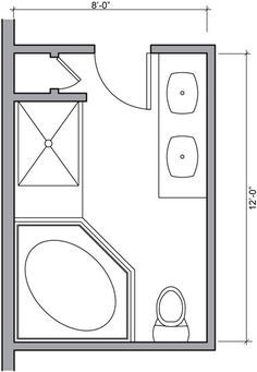 8x12 bathroom layout