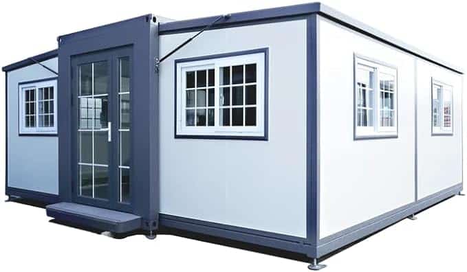 13x20ft Portable Prefabricated Tiny Home, Mobile Expandable Plastic Prefab House for Hotel, Booth, Office, Guard House, Shop, Villa, Warehouse, Workshop (with Restroom)