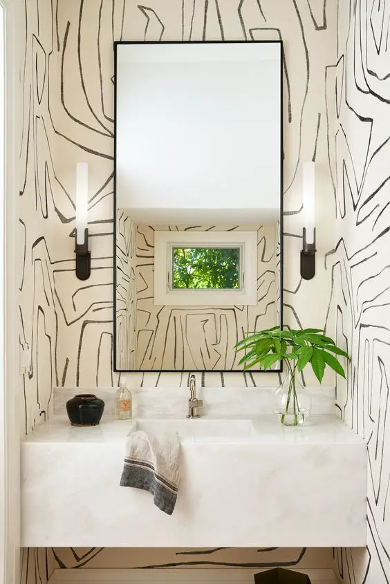 modern bathroom wallpaper