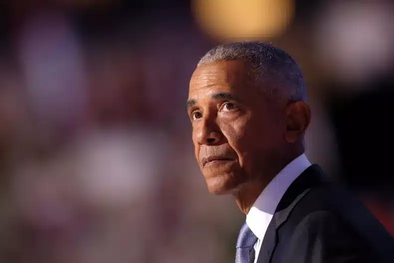 Barack Obama addressed the DNC on the second day at the United Center in Chicago, Illinois, on August 20, 2024. The former president emphasized that reforming housing market regulations is "a priority."Barack Obama addressed the DNC on the second day at the United Center in Chicago, Illinois, on August 20, 2024. The former president emphasized that reforming housing market regulations is "a priority."