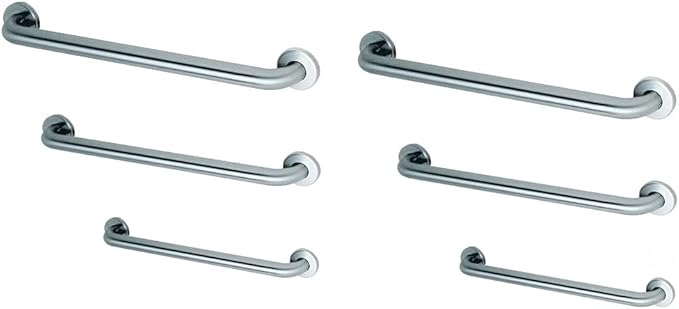 Prestige Commercial Grab Bar Bundle for Commercial and Residential Restrooms- 1.5" Diameter - 18", 36", 42" - ADA Compliance